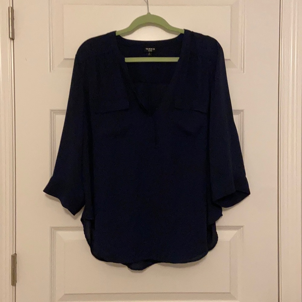 NWOT Torrid 0 Harper Blouse